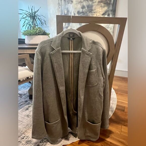 Faherty Reserve Inlet mens gray knit Blazer size XLT - Picture 1 of 9